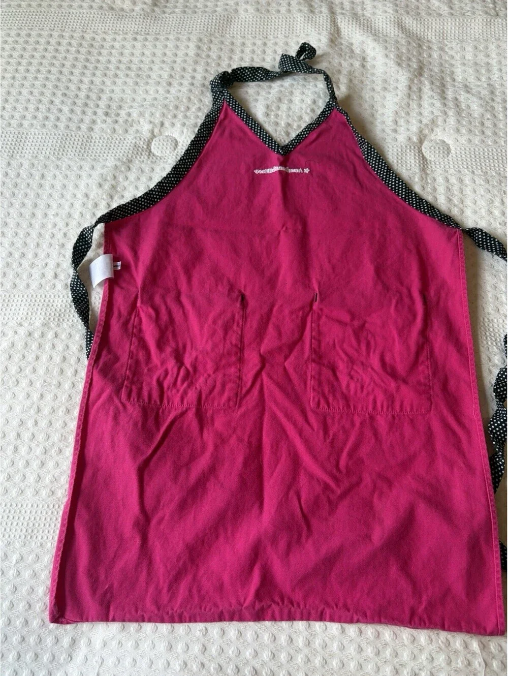 Authentic American Girl Place Child Size Apron Pink Black Y2K Baking
